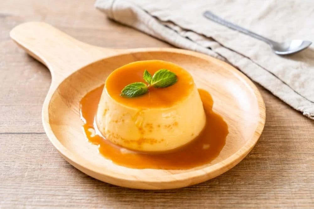 flan is a popular street food ho chi minh city
